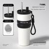 New 316 Stainless Steel Thermos Cup, Simple and Stylish, Large Capacity Thermos Cup with Ceramic Inner Liner, Portable Car Water Cup