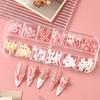 12 Grids Luxury Nail Charms Colorful Different Bow Design Jewelry Decoration Wedding Manicure Art Accessories Nail Supplies