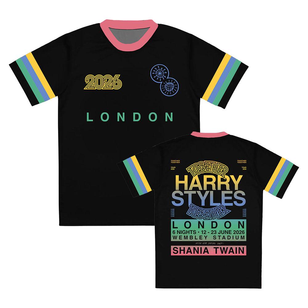 Harrystyles Tour 2026 Jersey Football Tees O-neck Summer Men Women T-shirt Unisex Streetwear Graphic Print Merch S