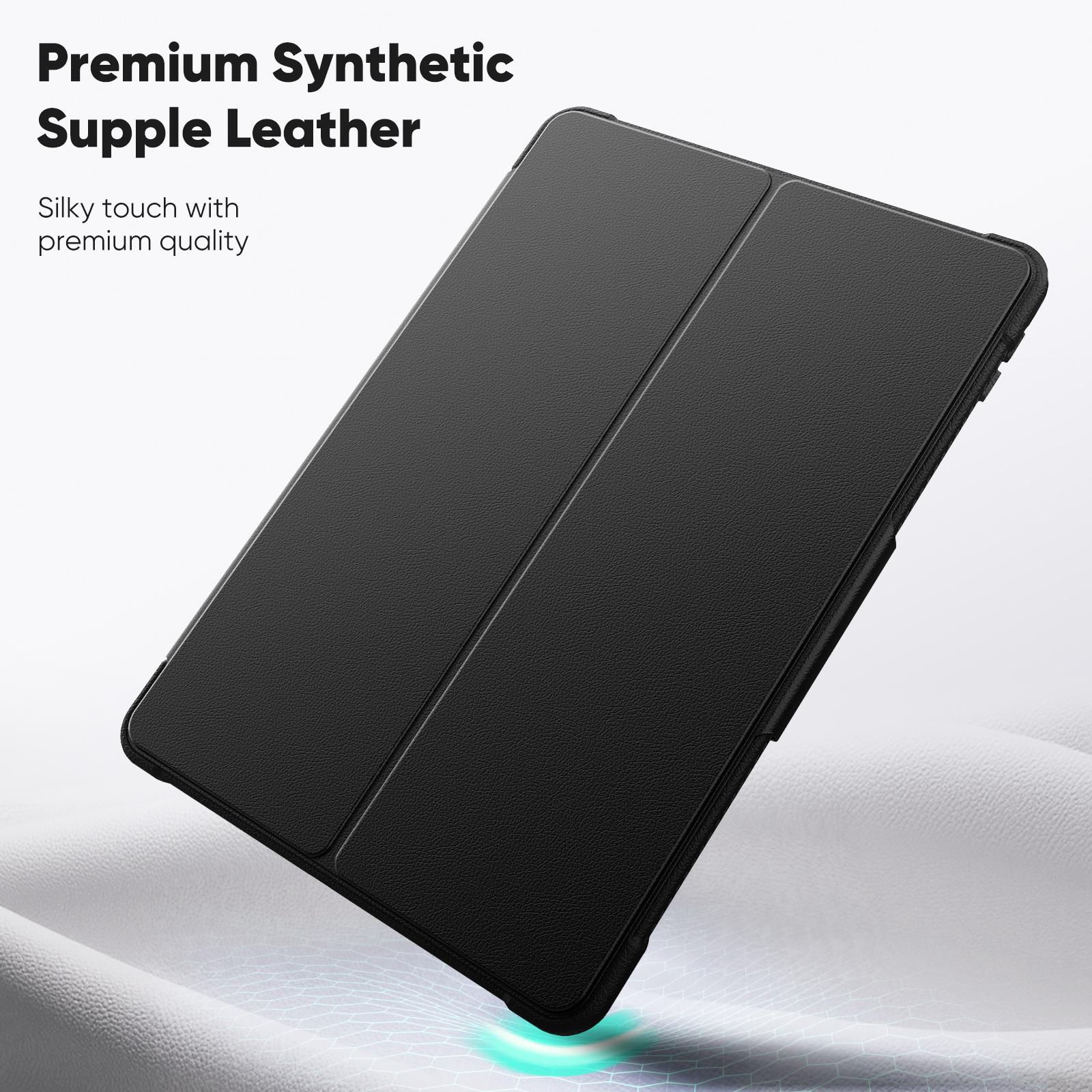 

Tablet Case for iPad 10.2 (2021)/(2019)/(2020)/Pro 10.5-inch (2017)/Air 10.5 inch (2019) Detachable PC+TPE+PU Leather Flip Cover Dark Green