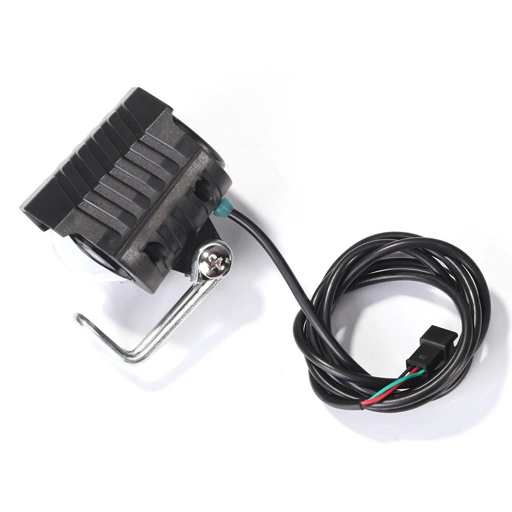 2 in 1 Scooter Horn Headlight Waterproof 12-80V Universal Motorcycle Bell Front Light Electric Bicycle Accessories