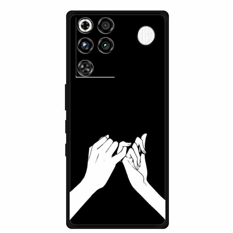 For ZTE Nubia RedMagic 11 Pro 5G Case Black TPU Cool Animal Silicone Back Cover For RedMagic 11 Pro Cases 11Pro Coque Funda Para