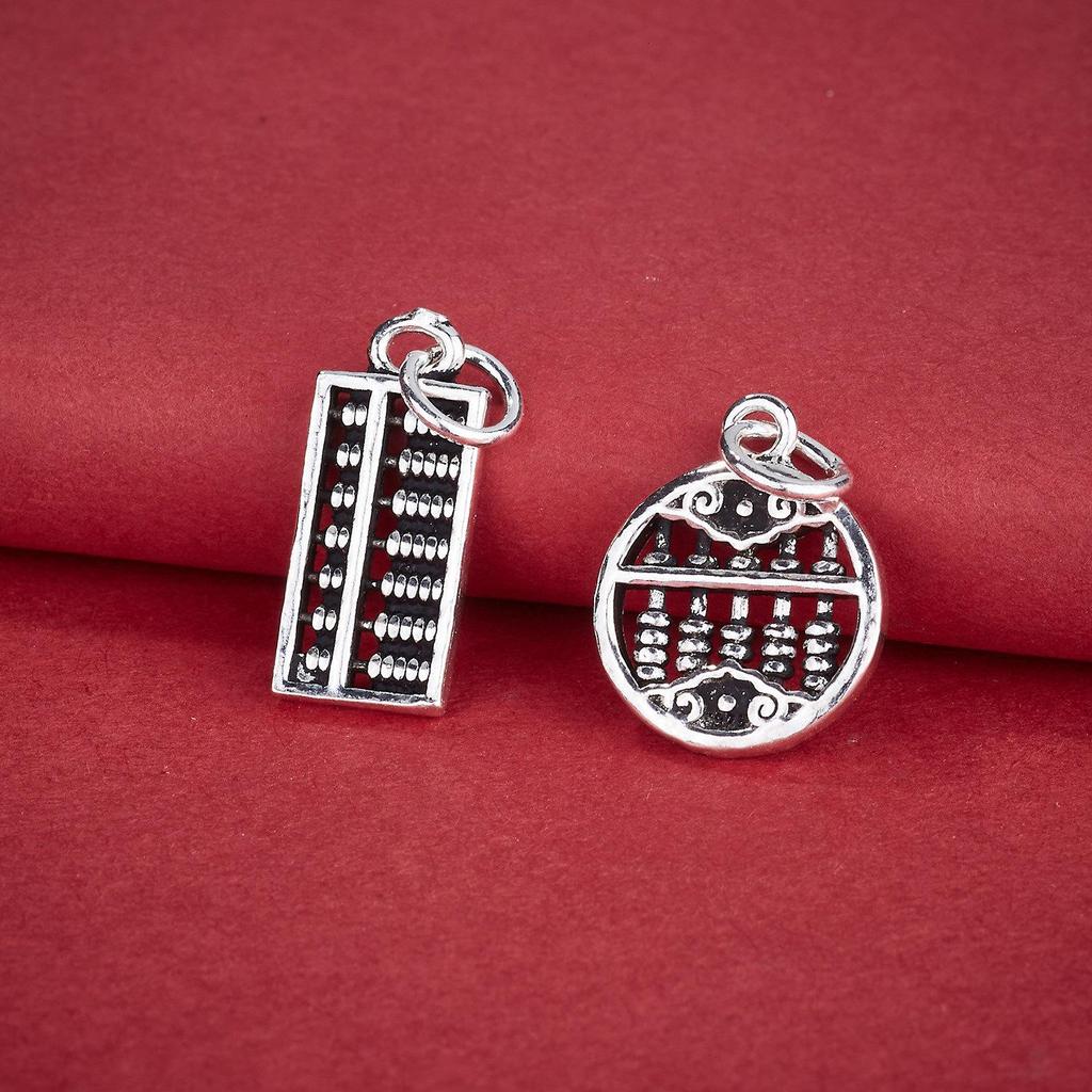S925 Sterling Silver Ruyi Abacus Bead Charm for DIY Bracelet/Necklace