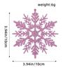 10CM Plastic Snowflake Christmas Tree Decorations - Hollow Powdered Snowflake Pendants