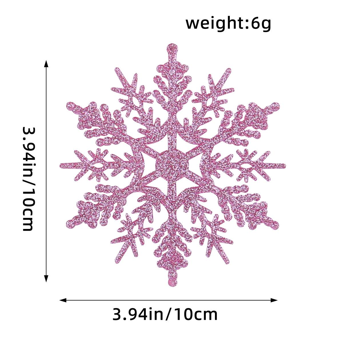 

10СМ Пластиковые Снежинки Украшения для Рождественской Елки - Полые Снежинки с Пудрой