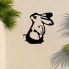Rabbit Metal Wall Art, Weatherproof Garden Sculpture, Easter Spring Gift, Animal Decor for Outdoor Fence Backyard