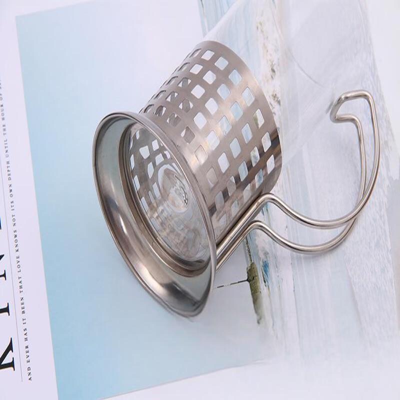 Xinfie Stainless Steel French Press Coffee Tea Maker - Grid Pattern - 600ML Double Pack