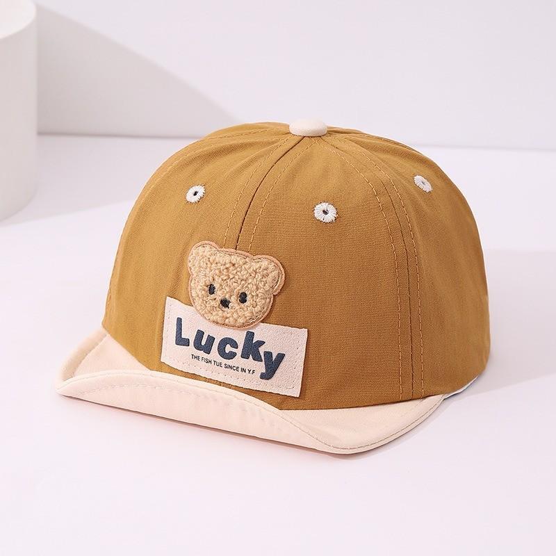 Cute Bear Kids Baseball Cap With Sunshade For Spring Autumn Playtime