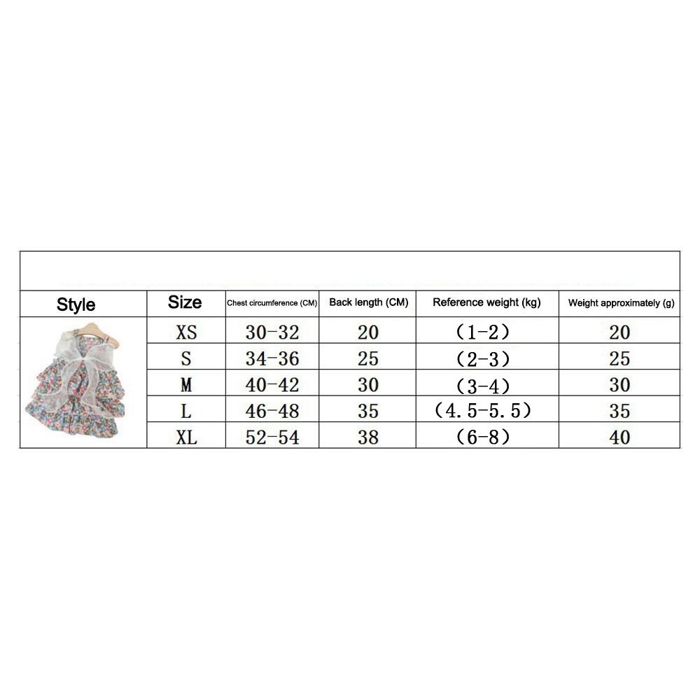 Princess Style Pet Floral Skirt Mesh Skirt Dog Dresses Cute Cat Dress  Dog Cat
