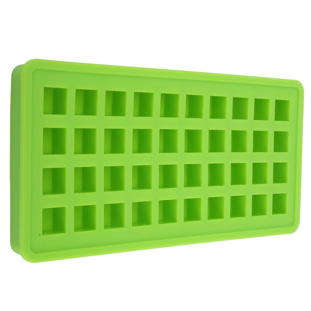 40Grids Silicone Ice Tray Square Shape Ice Cubes Maker Mold DIY Kitchen AccessoriesGreen