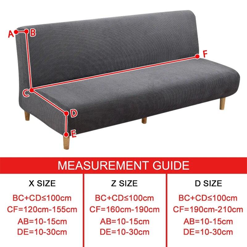 Jacquard-Stoff-Sofa-Bettbezug, klappbarer Sofa-Sitzbezug, Stretch-Bezug, Couch-Schutz, elastischer Futon-Bankbezug für Zuhause