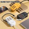 6 in 1 Fast USB Charger Power Strip Desktop Charging Station 1PD 1USB EU US Plug USB HUB Adapter Socket for Mobile Phones Charge