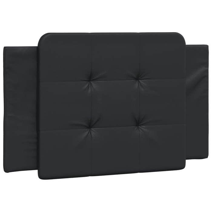 VidaXL Coussin de Tête de Lit, Oreiller Rembourré de Tête de Lit, Accessoire de Lit de Chambre à Coucher Intérieur, Noir 80 374829