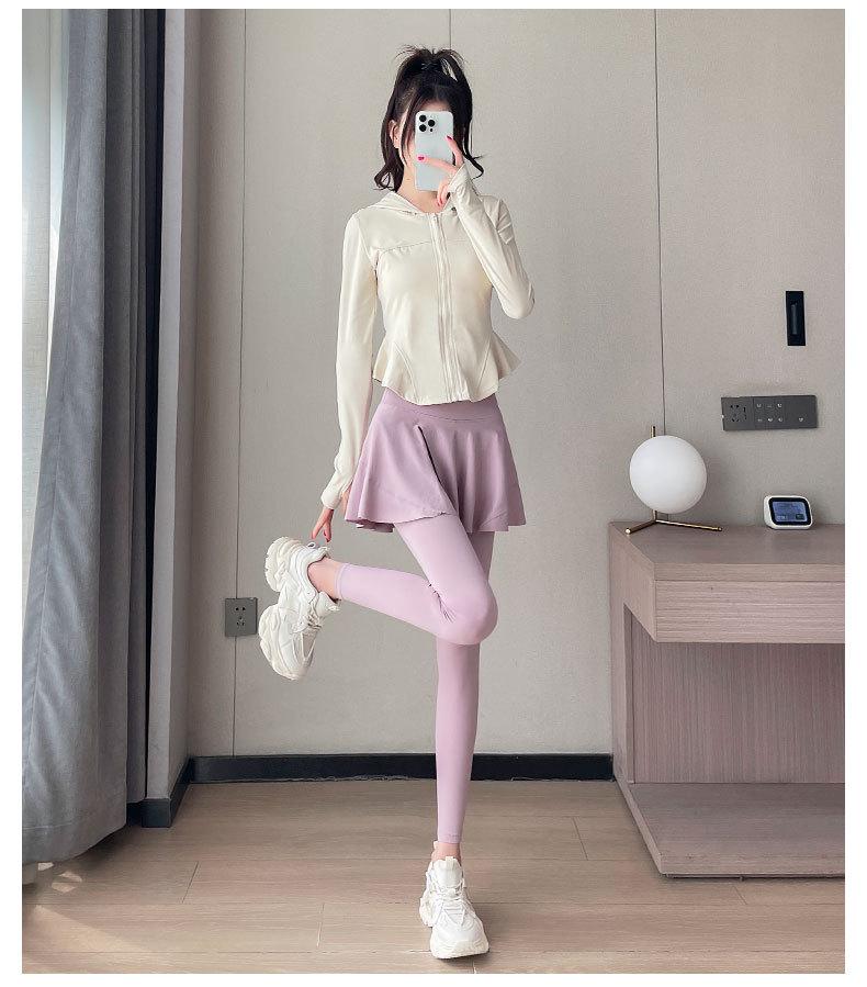 Dámská sportovní sada na badminton a jógu pro podzim/zimu 2024: Špičkové sako, sukně, kalhoty, fitness oblečení