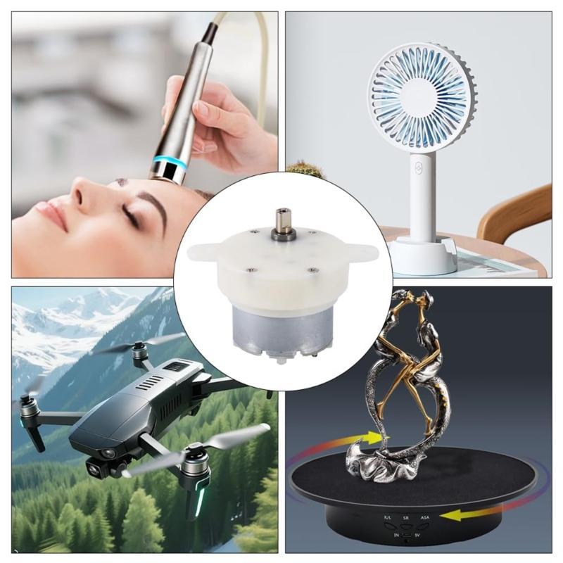 Leiser Getriebemotor 12V 3 4mm Wellen Kunststoffgehäuse Temperaturbeständiger Motor für Displaymechanismen