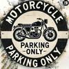 Vintage Parking Only Metal Sign for Outdoor Decor Halloween Home Wall Decor Kitchen Bathroom Living Room Bedroom Scratch Resistant