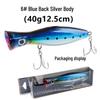 12.5cm 40g Surface Popper Sea Fishing Lure for GT Tuna and Boat Fishing