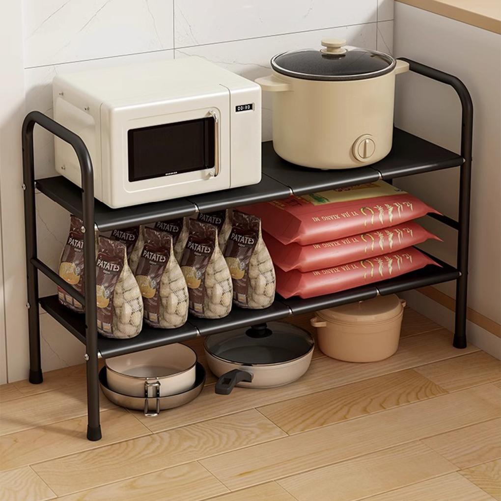 Metal Multifunctional Sink Organizer Adjustable Rack For Under Sink Storage Retractable Storage Rack