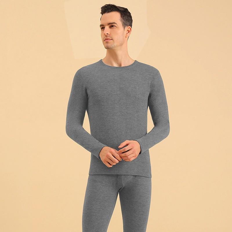 5A Antibacterial Brushed Thermal Underwear Set Wool Silk Base Layer Men Women Fall Winter
