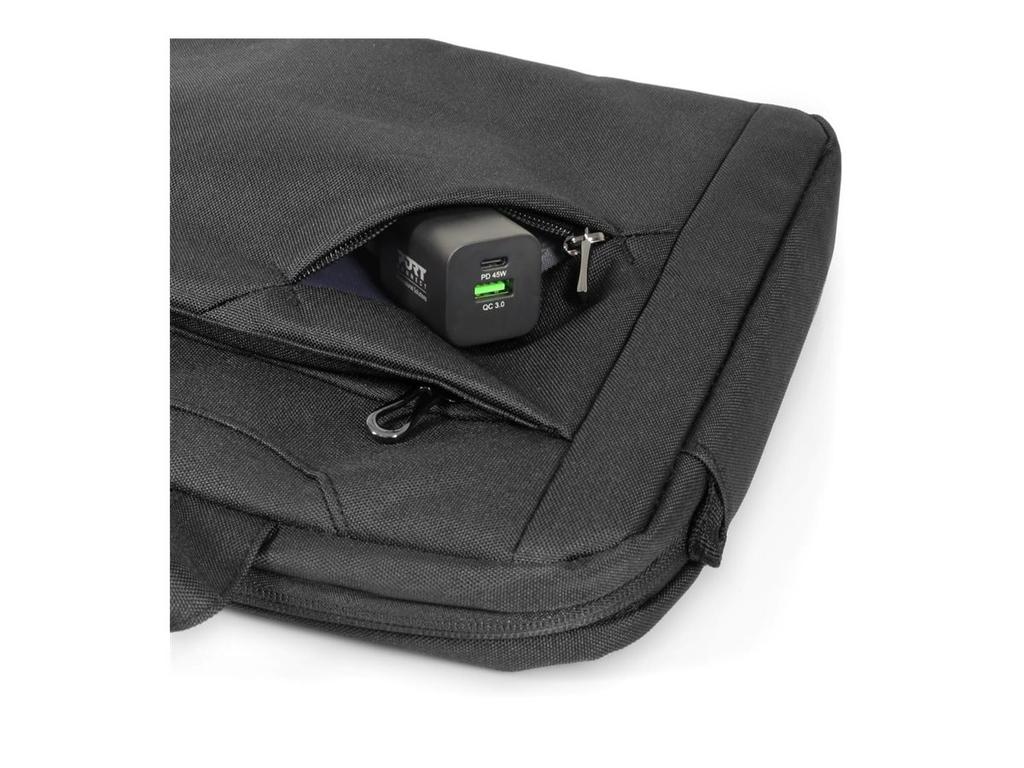 PORT DESIGNS S13 Sydney ECO Etui Pasuje do rozmiaru do 13/14 cala Ładowane od góry Czarny Pasek na ramię