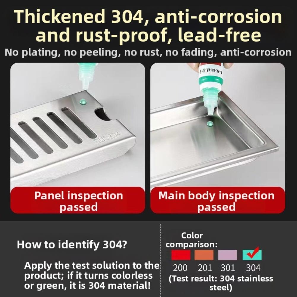 Embedded Flush Installation Bathroom Floor Drain Rectangular Drain
