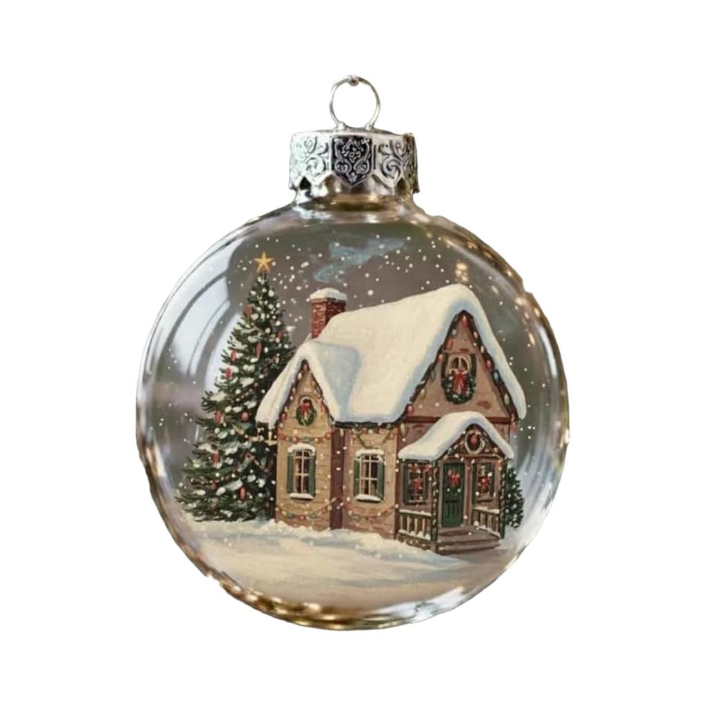 Leichtes Weihnachtsbaum-Hängeornament Bruchsicherer Kunststoff Vintages Thema Hausdekoration