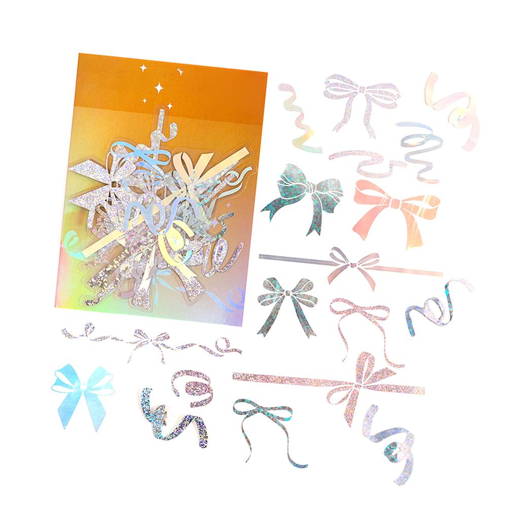 45pcs Bowknot Scrapbook Stickers Cute Strong Adhesion PET Planner Stickers Decal for Diary Photo Alb