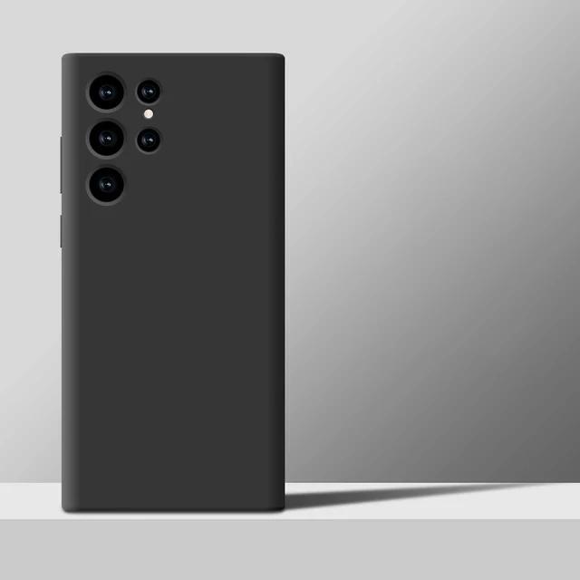 Nové vylepšené pouzdra na telefon z tekutého silikonu pro Samsung Galaxy S24 S23 S22 S21 S20 Ultra Plus A34 A54 5G pouzdro Měkký nárazuvzdorný kryt