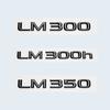 3D ABS Chrom Glänzend Schwarz ABS Buchstaben Nummer LM300 LM350 LM300h HYBRID Emblem Für Lexus Auto Kofferraum Logo Abzeichen Aufkleber