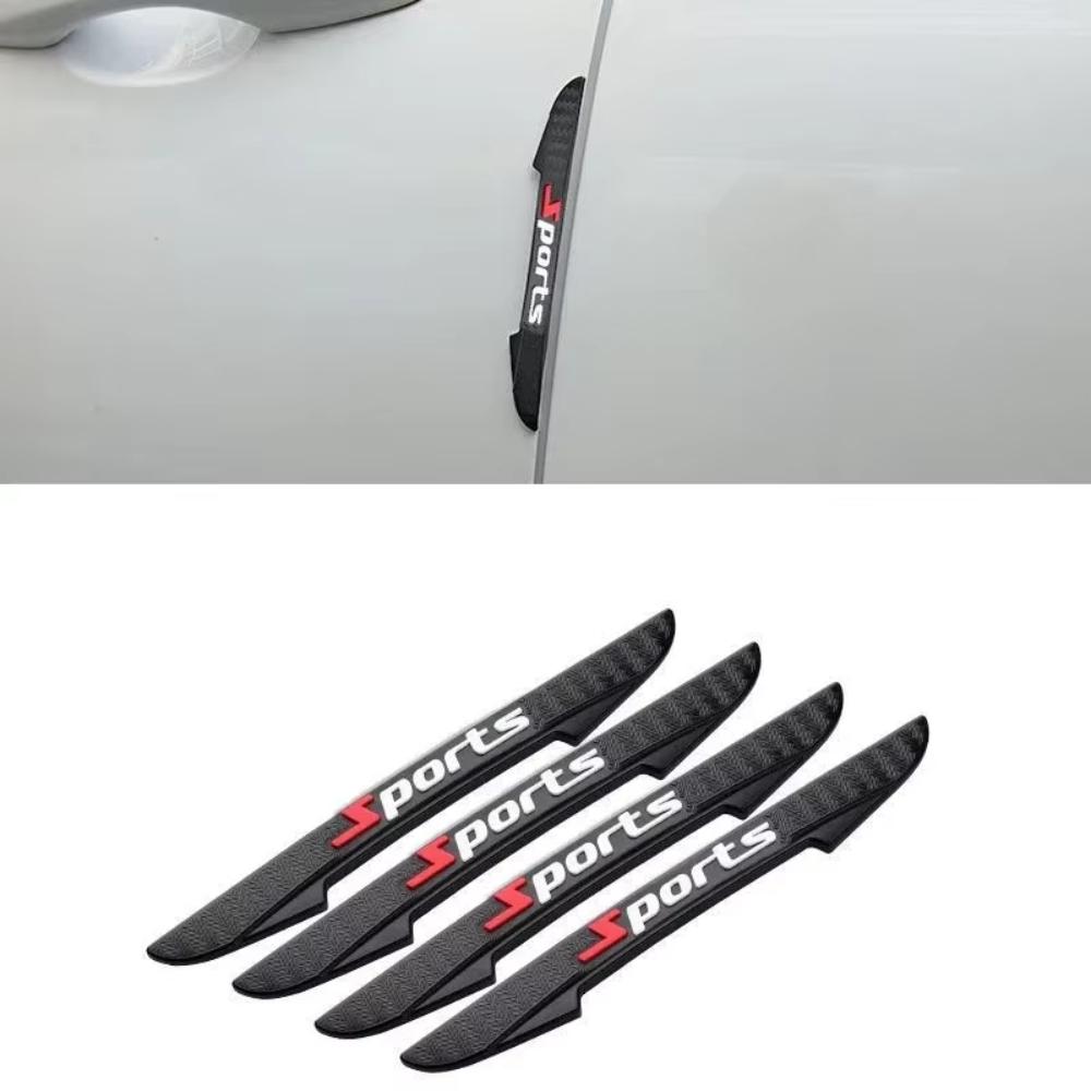 Car PVC Door Protectors Thickened Anti-scratch and Anti-bump Strip Sport Styling Body Decoration Rubber Exterior Parts 4PCS Interior Mirrors 6