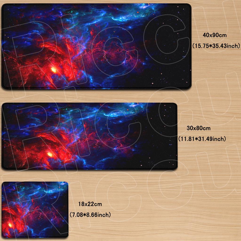Computer Big Mousepad 40x90cm Cosmic Space Starry Sky Mouse Pad Gamer Non-Slip Carpet Xxl Laptop Durable Rubber Mouse Mat