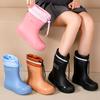 Outdoor Fashion Women's Rain Boots Non-slip Waterproof Thickened Bundle Rain Shoes Car Wash Outer Wear Medium Tube Cute