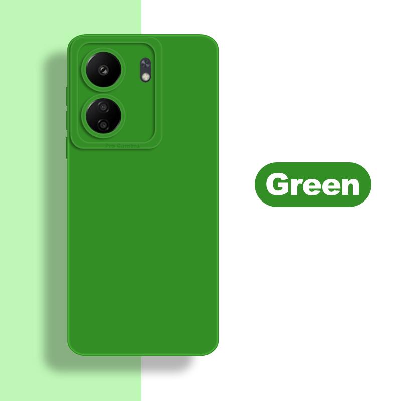 

Для Xiaomi Poco C65 Чохол Poco C65 Накладка М який Бампер з Рідкого Силікону Захисні Чохли для Телефону Для Xiaomi Poco C65 Funda For Poco C65 зелений