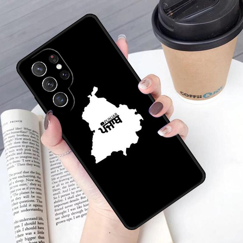 Punjab Map Phone Case Cover For Samsung Galaxy S24 S25 Ultra S21 S22 Ultra S10E Note 10 Plus Note 20 FE S23