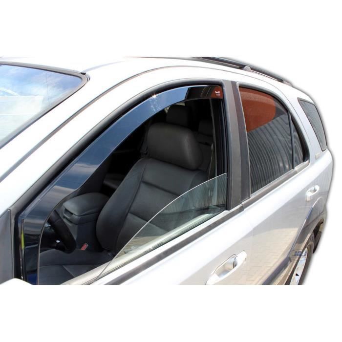 Déflecteurs d'air - J&J AUTOMOTIVE - Kia Sorento 1 - Fumé - Acrylique renforcé - Installation facile