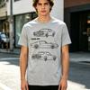 Trans Am Three View Line Graphic T Shirt Classic American Muscle Car Print Tee Unisex Soft Cotton Crew Neck Short Sleeve