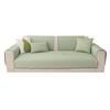Summer New Cool Bean Ice Silk Sofa Cushion Straight Row Anti-Cat Scratch Sofa Cover Fixed Non-Slip Sofa Seat Cushion