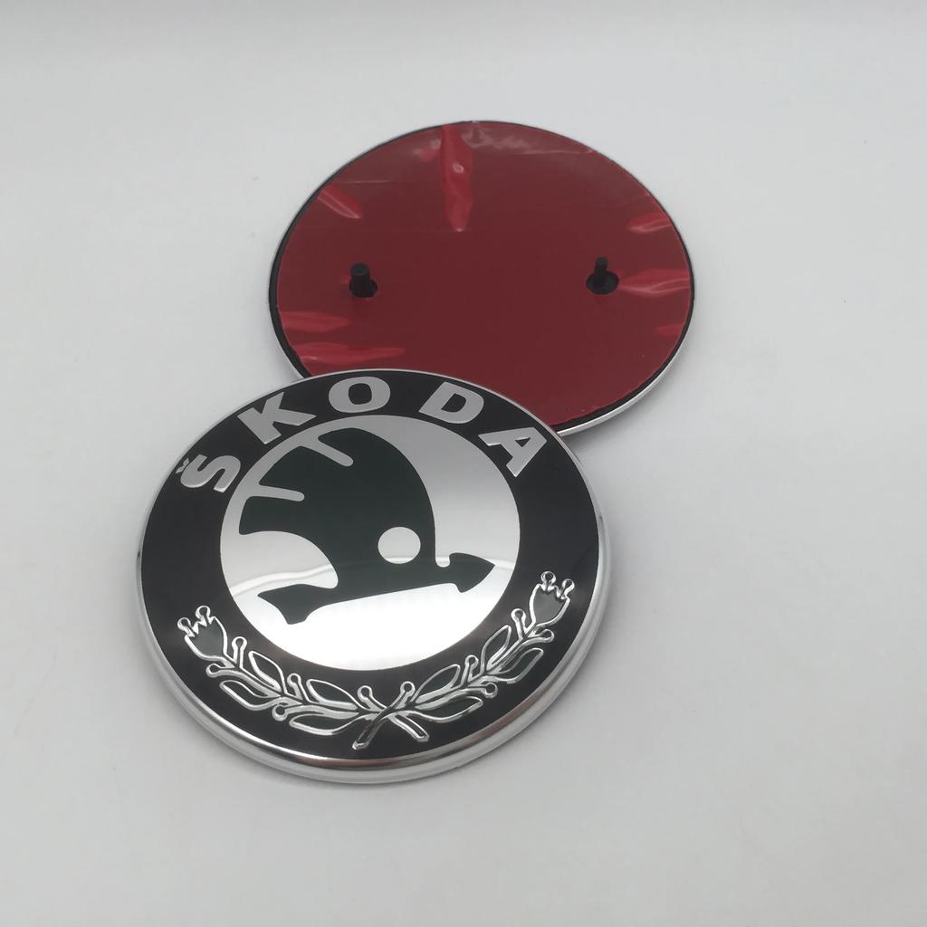 Car Sticker 2025 New 1pcs 3D  88mm 79mm for SKODA Car Front Grille Head Hood Bonnet Emblem Rear Tail Bumper Trunk Sticker Badge