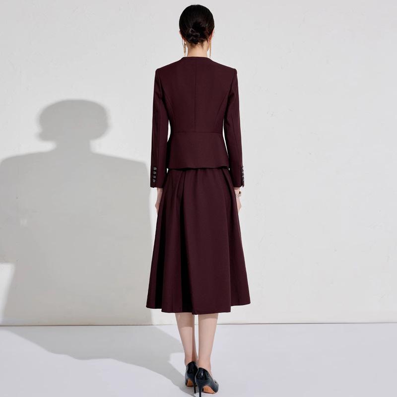 Aishangchen 2024 Women's Red Suit Set: Winter Professional & Spring/Autumn Formal Wear.