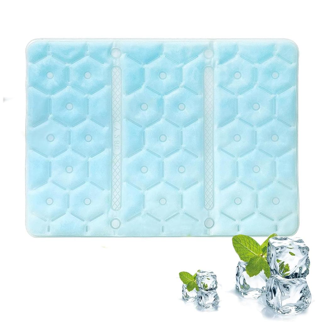 TerraShine Ice Cooling Naturally Freezes at Heatstroke No Suitable for and Indoors and Outdoors Pillow, 41x30cm, Mat, 28°C (88°F), Prevention,