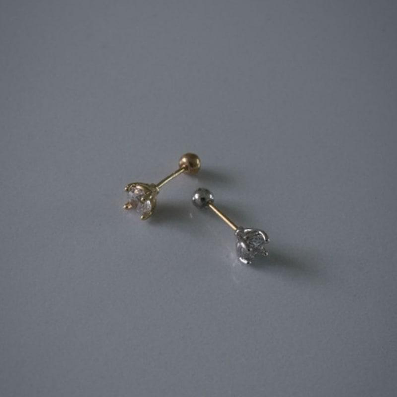 Youngglow 14k 4prong Lab Diamond Piercing