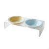 Ceramic Pet Bowl with Simple to Clean Elevated Cat Minimalist Design Acrylic