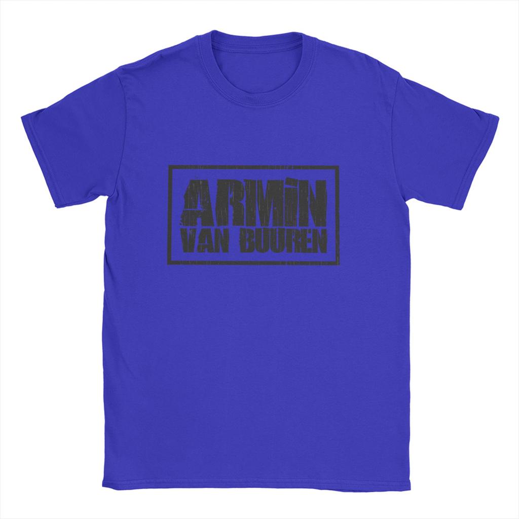 Vintage DJ Armin Van Buuren  TShirt for Men Round Neck Pure Cotton T Shirts  Short Sleeve Tee Shirt Unique Clothing
