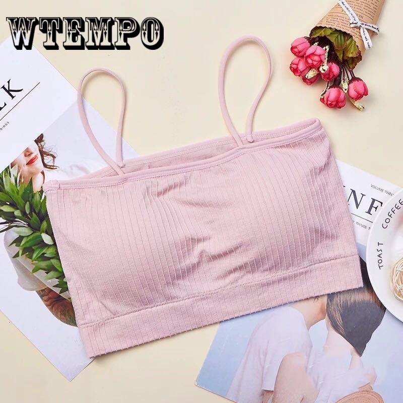 Crop Tops Women Fashion Strap Wrapped Chest Tank Crop Tops Sexy Sports Bra