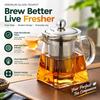 Bule de vidro resistente ao calor com filtro infusor de chá de aço inoxidável chaleira flor conjunto kung fu puer oolong