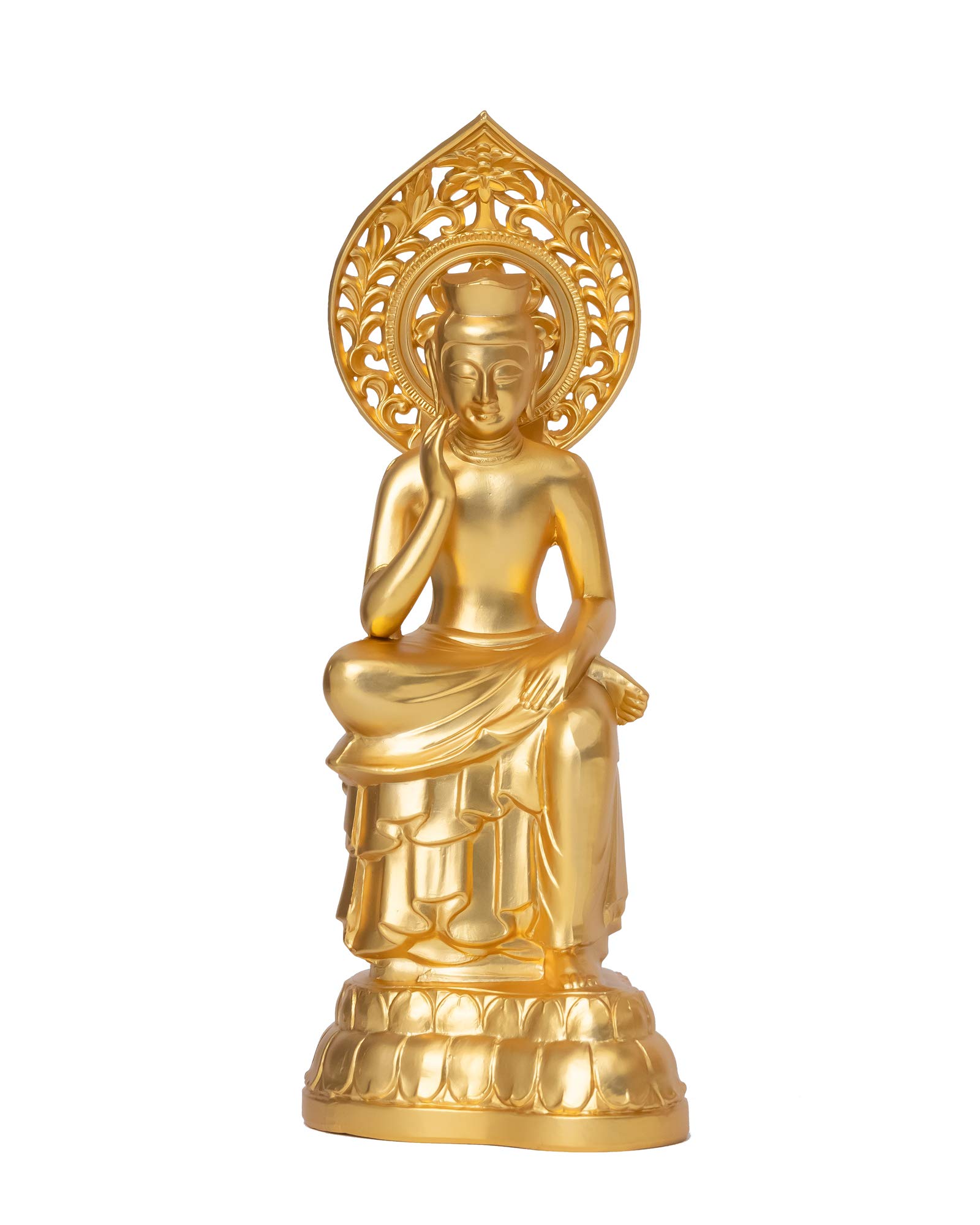 

Maitreya Bodhisattva 15cm (Gold Plated/24K Gold) Sculptor: Shuun Makita, Original Model: Takaoka Bronze (Miroku Bosatsu G)