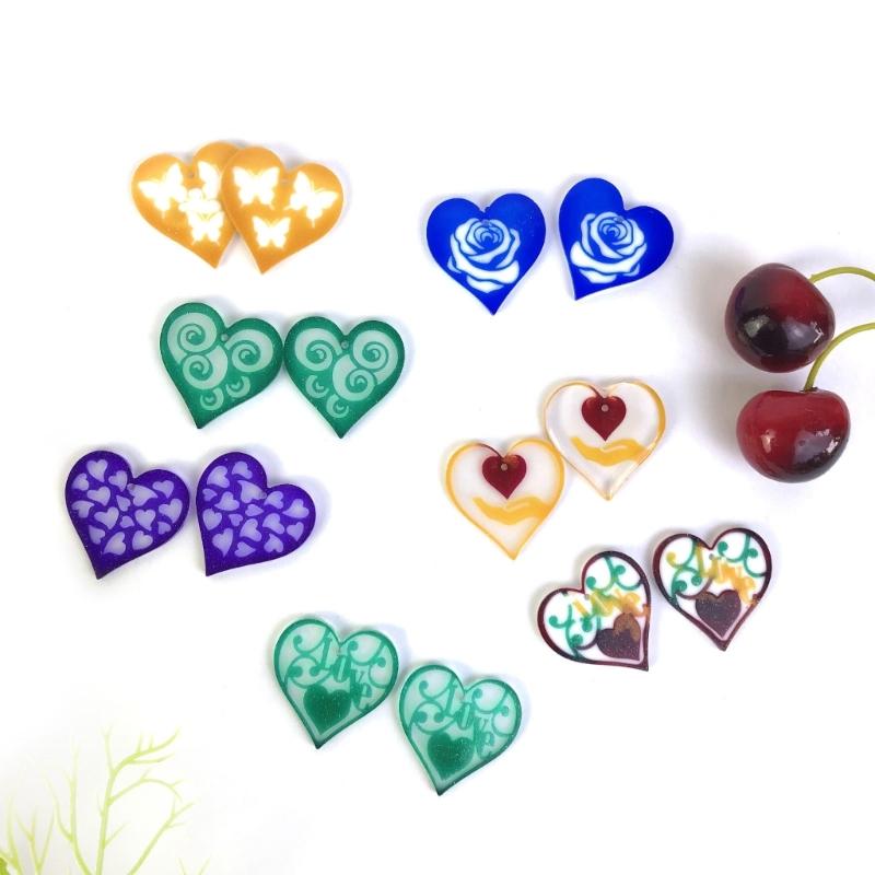 Craft Stunning Earrings Making Mold Butterfly Heart Pendant Silicone Molds Handcrafted Eardrop Moulds for DIY Lover