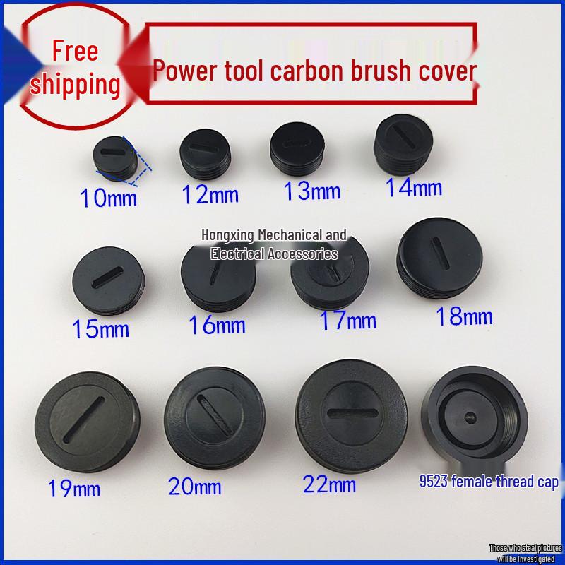 

Electric Tool Carbon Brush Cover: Compatible with Angle Grinder, Hammer Drill, Polisher, Saw, and Impact Drill. 22mm Carbon Brush Cap (6 pcs)