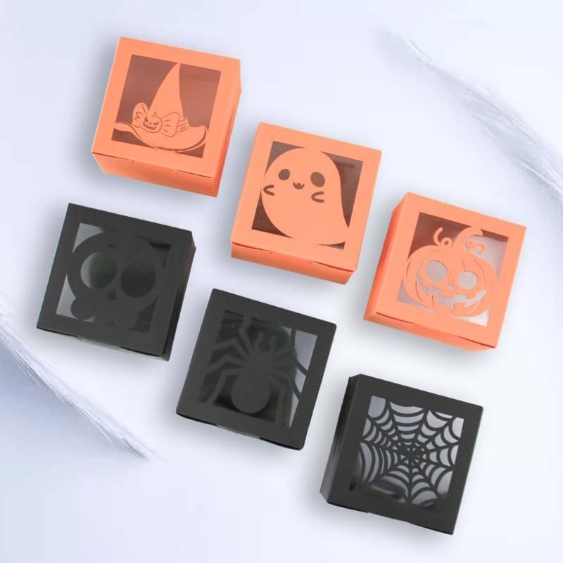 50pcs Halloween Candy Boxes Multifunction Organization Box Supplies for Wedding Birthday Holiday Gift Ornament