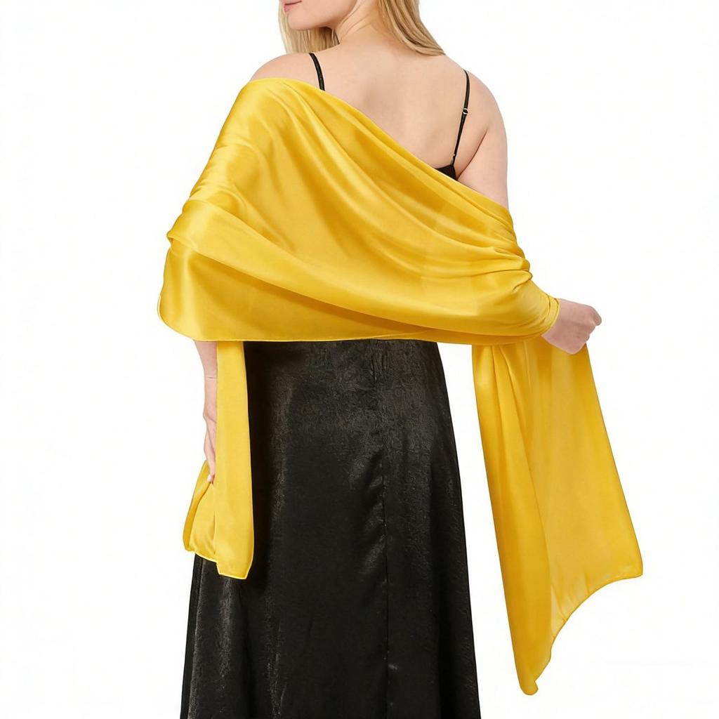 Elegantes Seidensatin-Schal für Hochzeiten oder Abendgarderobe